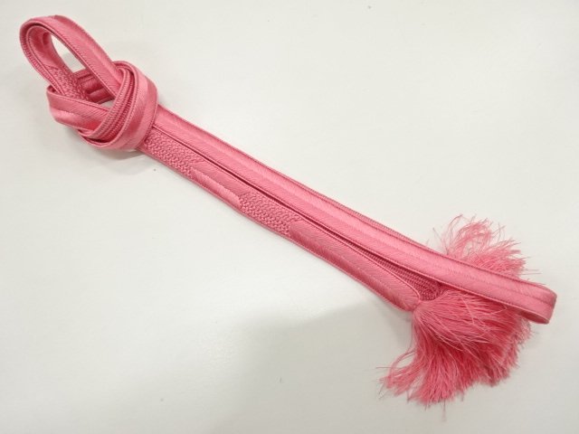 JAPANESE KIMONO / HAND-TIED OBIJIME CORD / SILK